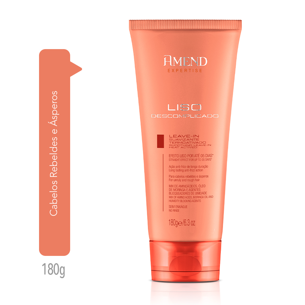 Leave-in Suavizante com Proteção Térmica Amend Expertise Liso Descomplicado 180g